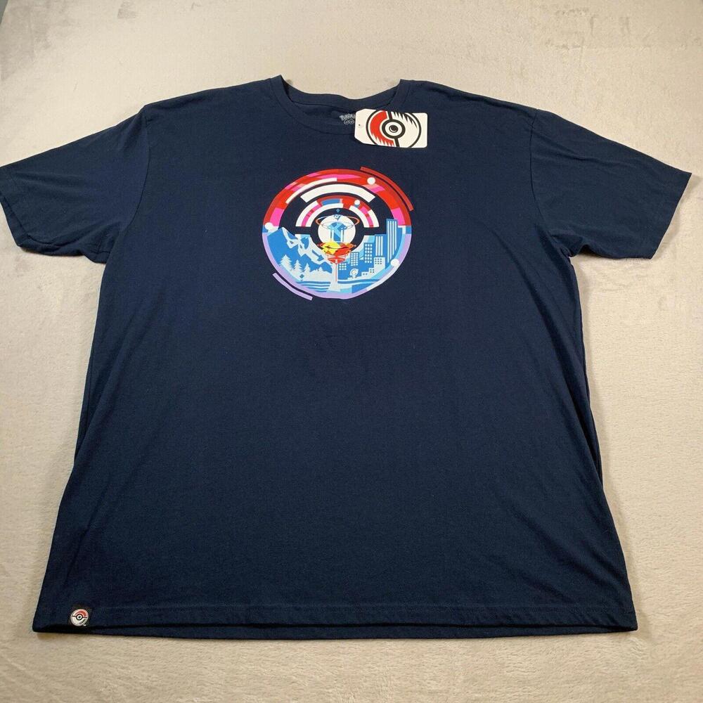 Pokemon Go Shirt Adult 3XL Blue Exclusive Fest 2021 Summer Short Sleeve Mens NEW